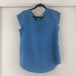 Joie Pale Blue Short Sleeve Blouse